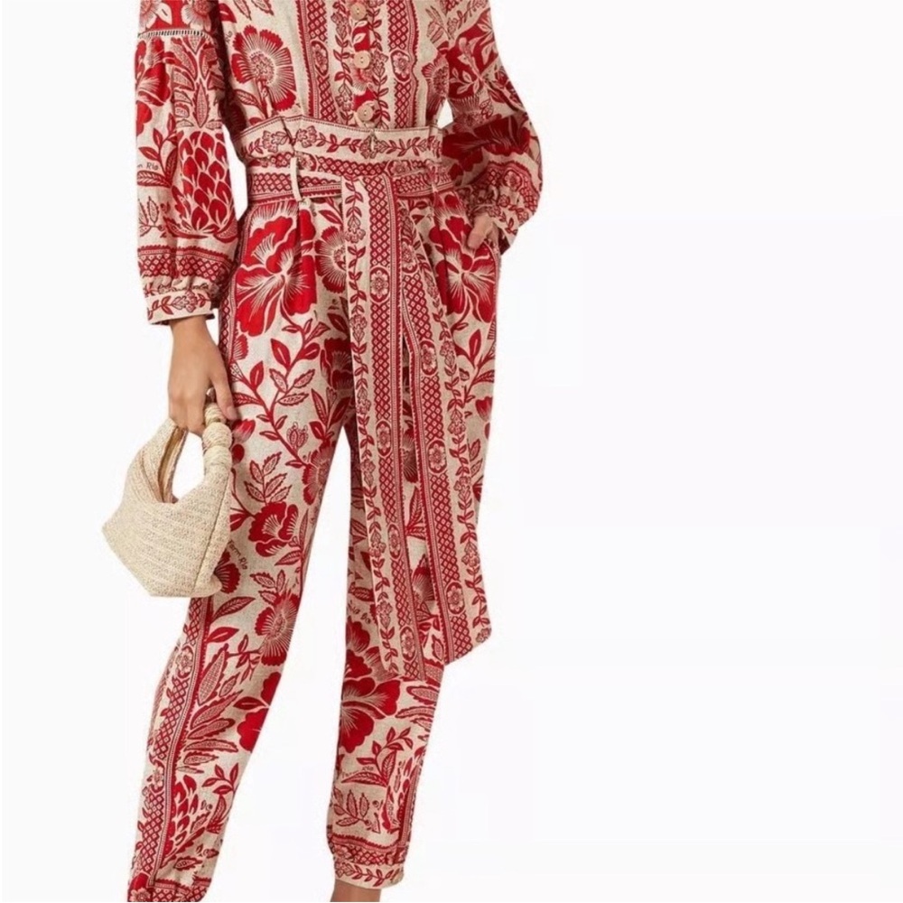 Farm Rio Red Jumpsuit - Picture 2 of 5